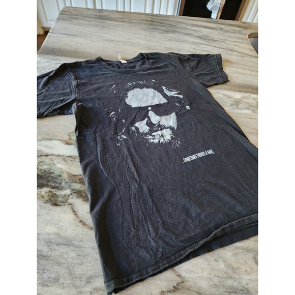The Big‎ Lebowski T Shirt American Apparel Black Sometimes Theres a Man Movie - Picture 3 of 9